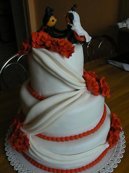 svadobná s lienkami, torta, Svadobné torty, katkakotruchova, 1