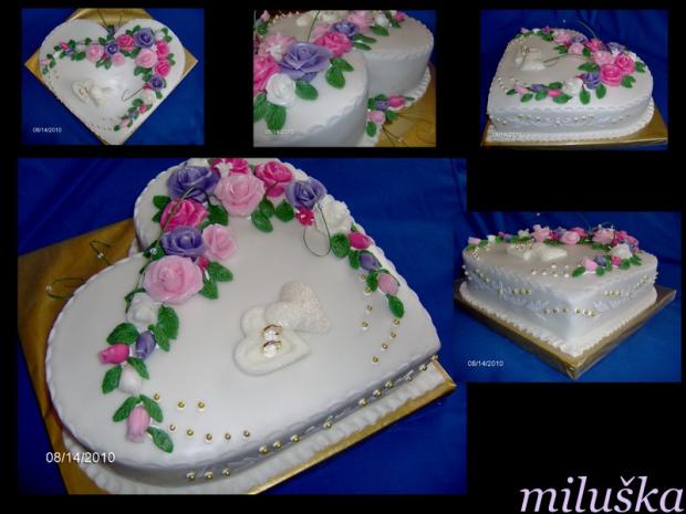svadobná s ružami, torta, Svadobné torty svadobná s ružami, torta, Svadobné torty, miluška, 1