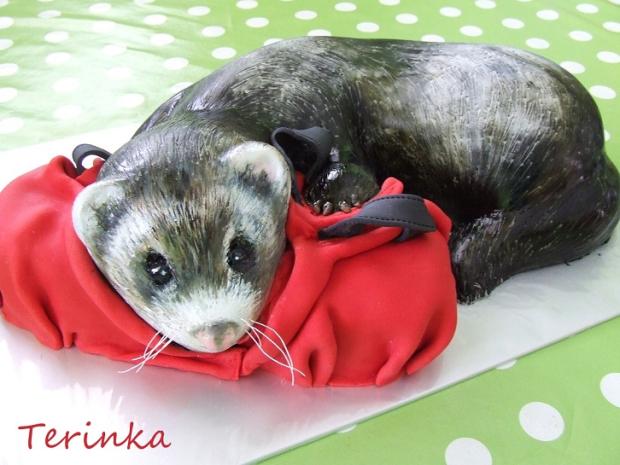 fretka1, torta, Torty so zvieratkami fretka1, torta, Torty so zvieratkami, terinka, 1