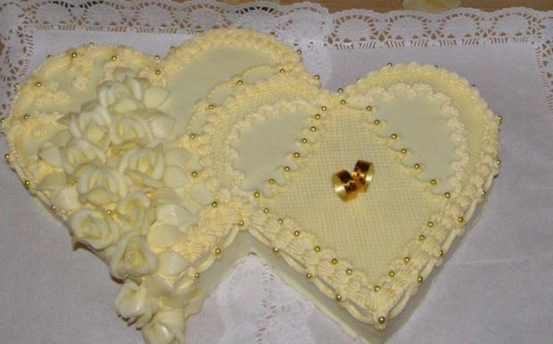 biele dvojsrdce, torta, Svadobné torty biele dvojsrdce, torta, Svadobné torty, veo, 1