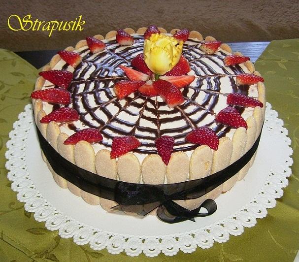 jahodova s mascarpone , torta, Narodeninové torty, strapusik, 1
