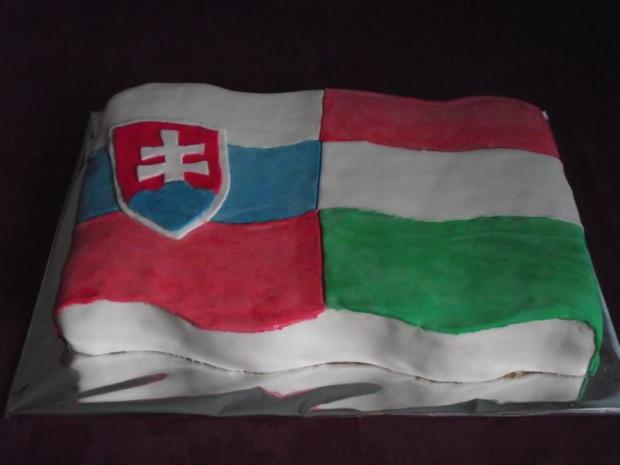 slov.-maď. vlajka na svadbu podľa želania, torta, Netradičné torty slov.-maď. vlajka na svadbu podľa želania, torta, Netradičné torty, ericca, 1