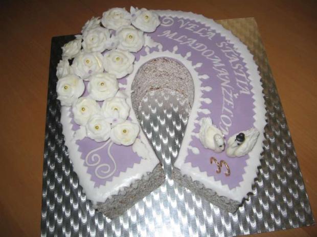 Podkova fialková, torta, Svadobné torty Podkova fialková, torta, Svadobné torty, Lubka212, 1