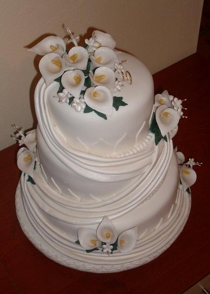 Svadobná s kalami , torta, Svadobné torty, mavera, 1