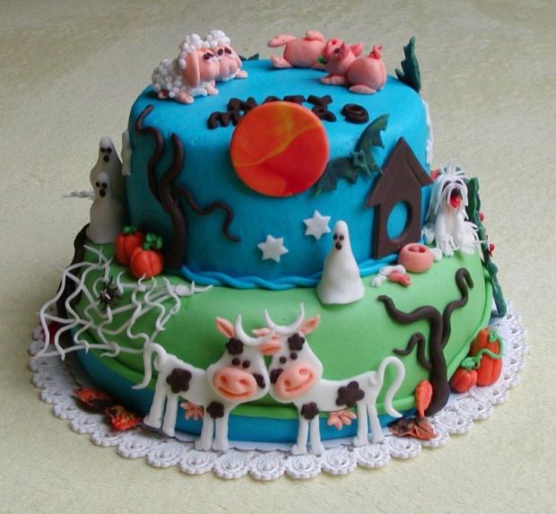 Halloweenska farma, torta, Torty so zvieratkami Halloweenska farma, torta, Torty so zvieratkami, babina 555, 1