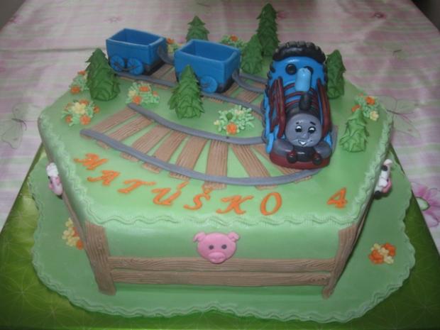 Vláčik Tomáš, torta, Torty autíčka, vláčiky, monika rosi, 1