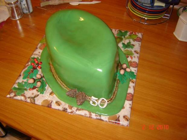 poľovnícky klobúk, torta poľovnícky klobúk, torta, Macka, 1
