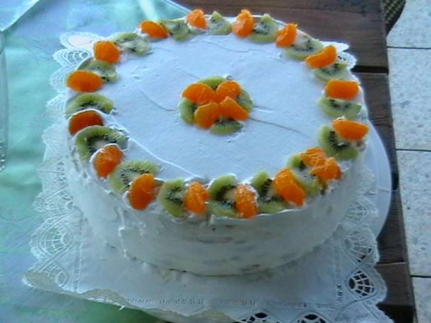 nepečená piškotová torta  smotanovo-ovocná, torta, akinom, 1