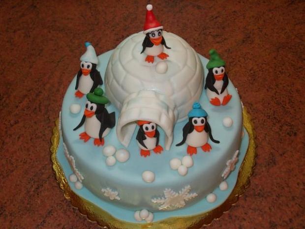 S tučniakmi, torta, Rozprávkové torty S tučniakmi, torta, Rozprávkové torty, narciska26, 1