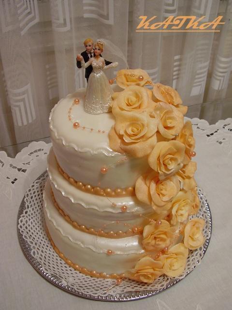 SVADOBNÁ 2, torta, Svadobné torty SVADOBNÁ 2, torta, Svadobné torty, Katka Ozsvaldova, 1
