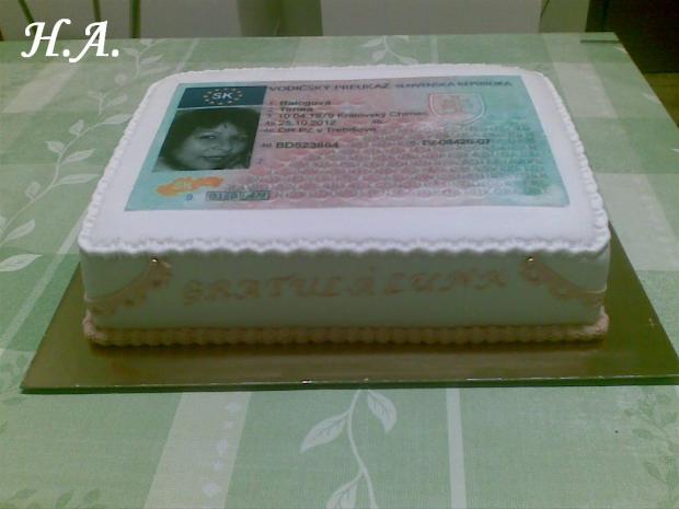 Vodičský preukaz, torta, Netradičné torty, hajduovaandrea, 1