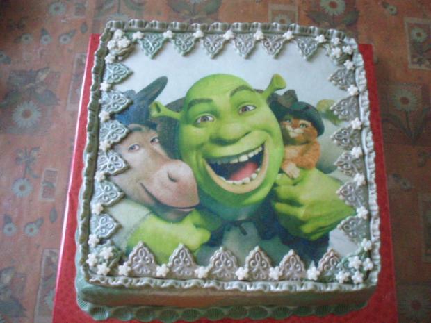 Shrek - oblátka, torta, Rozprávkové torty, Tonka64, 1