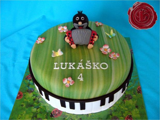 Krtko muzikant, torta, Rozprávkové torty Krtko muzikant, torta, Rozprávkové torty, lenkafab, 1