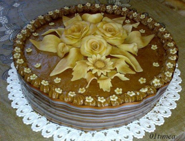 biela čokoplastelína a čokotransfer, torta, Narodeninové torty, 01timea, 1