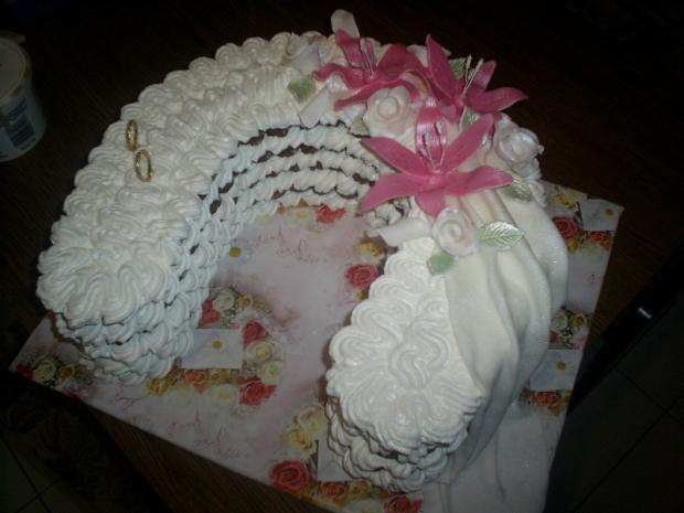 Penova svadovna podkova, torta, Svadobné torty Penova svadovna podkova, torta, Svadobné torty, olinockaaa, 1