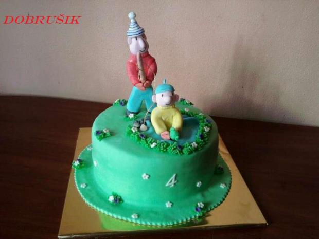 Pat a Mat na rybách, torta, Rozprávkové torty, Dobrusik, 1