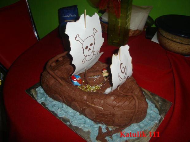 pirátska lod, torta pirátska lod, torta, katulik111, 1