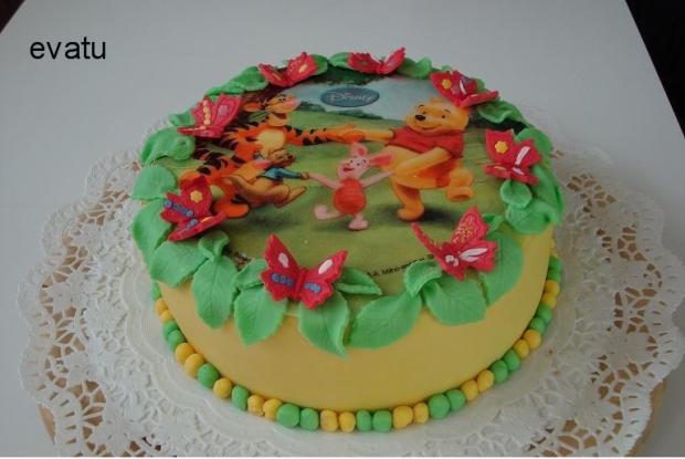 Macko Pooh s motýlikmi, torta, Rozprávkové torty Macko Pooh s motýlikmi, torta, Rozprávkové torty, evatu, 1