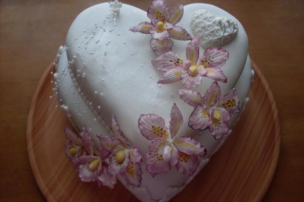 Orchideová svadobná, torta, Svadobné torty Orchideová svadobná, torta, Svadobné torty, evicka, 1