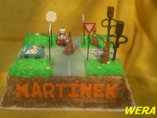 křižovatka, torta, Torty autíčka, vláčiky křižovatka, torta, Torty autíčka, vláčiky, WERA, 1