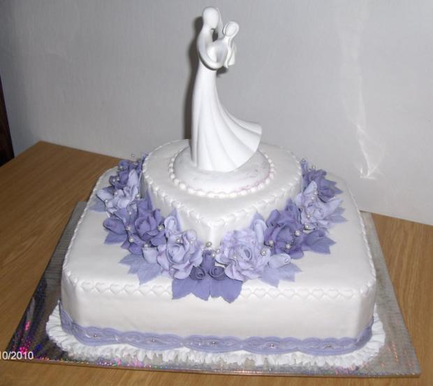 svadobná fialová, torta, Svadobné torty svadobná fialová, torta, Svadobné torty, maruska170, 1