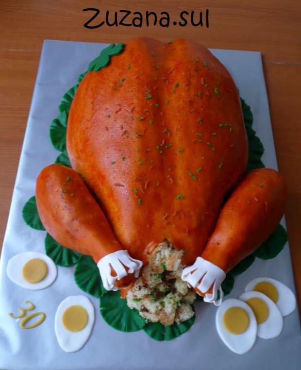 pečené kura, torta, Narodeninové torty pečené kura, torta, Narodeninové torty, zuzana.sul, 1
