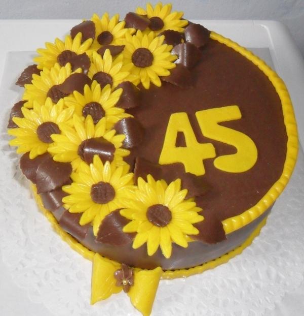 slnečnice, torta, Narodeninové torty slnečnice, torta, Narodeninové torty, Zdenka Švančarová, 1