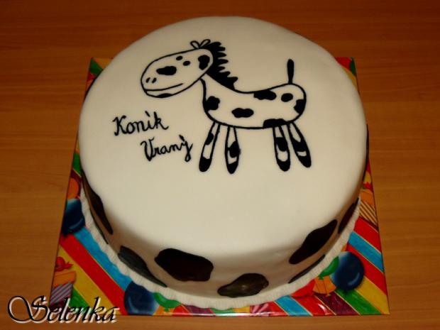 "konik vrany" podla nakreslenej predlohy, torta, Narodeninové torty "konik vrany" podla nakreslenej predlohy, torta, Narodeninové torty, selenka, 1