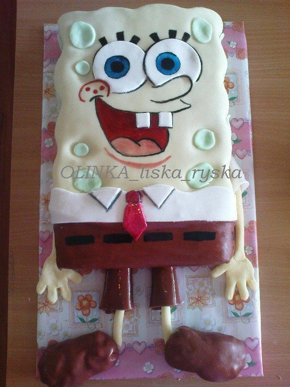Sponge Bob, torta, Rozprávkové torty, OLINKA_liska_ryska, 1