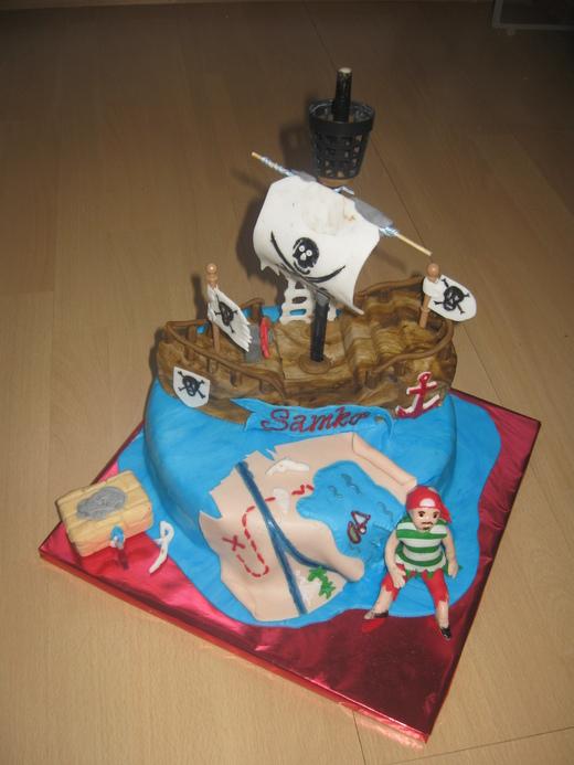 Pirátska loď Samkovi, torta, Rozprávkové torty Pirátska loď Samkovi, torta, Rozprávkové torty, mamca124, 1
