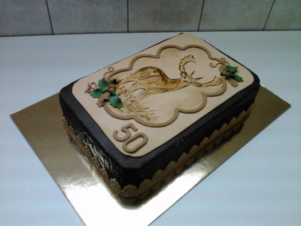 Na 50-tku pre poľovníka, torta, Narodeninové torty Na 50-tku pre poľovníka, torta, Narodeninové torty, Jana Tokárová, 1