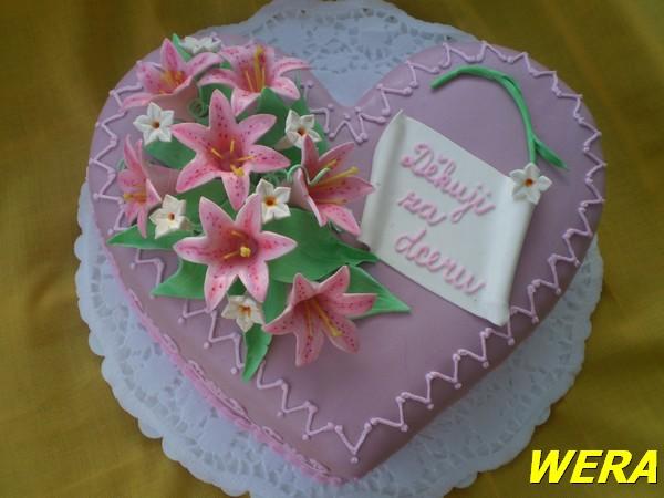 svatební srdce pro maminku, torta, Svadobné torty, WERA, 1