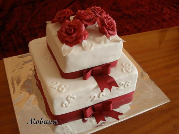 bordovo-biela, torta, Narodeninové torty bordovo-biela, torta, Narodeninové torty, mobana, 1