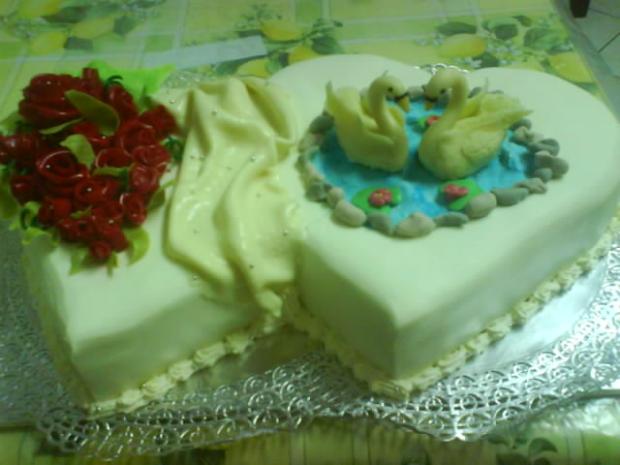 svadobne dvojsrdce, torta, Svadobné torty svadobne dvojsrdce, torta, Svadobné torty, Pettusa, 1