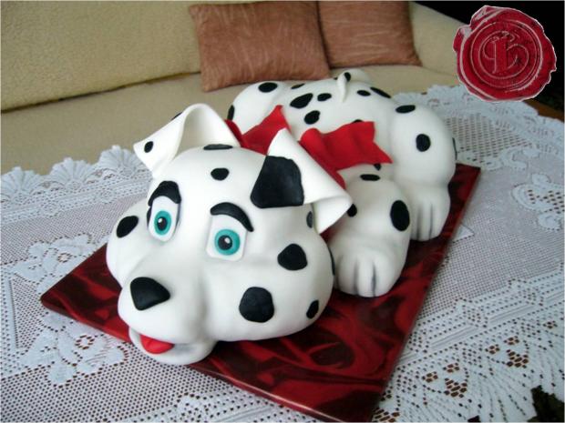 Šteniatko dalmatínca, torta, Torty so zvieratkami, lenkafab, 1