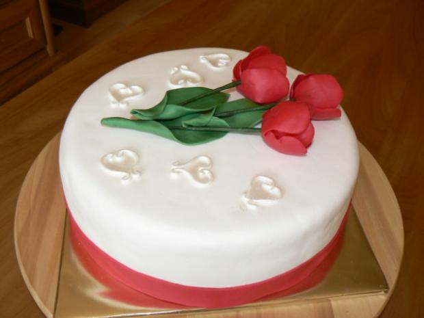 Svadobná s červenými tulipánmi, torta, Svadobné torty Svadobná s červenými tulipánmi, torta, Svadobné torty, stankapk, 1