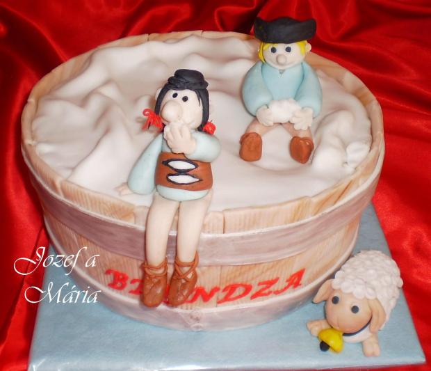 Ako išli Kubko s Maťkom bryndzu na trh predávať, torta, Rozprávkové torty Ako išli Kubko s Maťkom bryndzu na trh predávať, torta, Rozprávkové torty, Jozef a Mária, 1