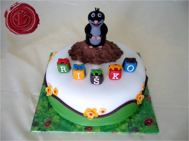 Krtko pre Riška, torta, Rozprávkové torty Krtko pre Riška, torta, Rozprávkové torty, lenkafab, 1