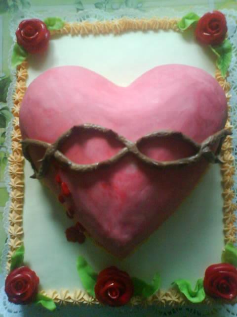  Torta srdce na birmovku, torta, Torty na cirkevné sviatky, Pettusa, 1