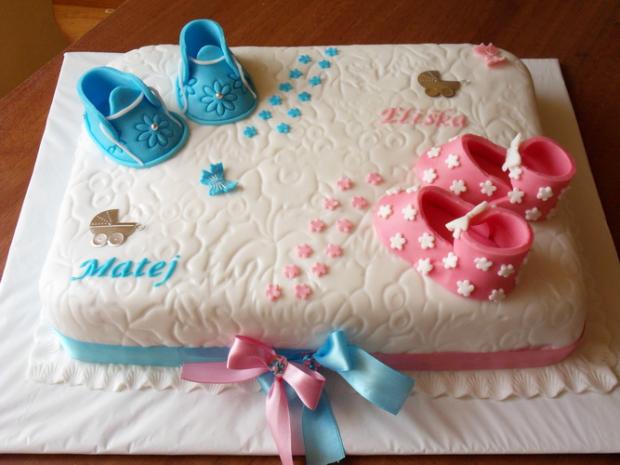 krstinová pre dvojičky, torta, Torty na krstiny krstinová pre dvojičky, torta, Torty na krstiny, Julka2119, 1