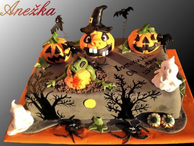 Imatrikulácie v podobe Halloweenu, torta, Torty - škola, stužková Imatrikulácie v podobe Halloweenu, torta, Torty - škola, stužková, anezkatvm, 1