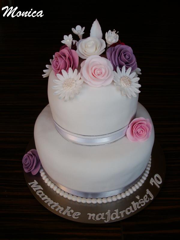 Pre Ivkinu maminku k 70- tke, torta, Narodeninové torty Pre Ivkinu maminku k 70- tke, torta, Narodeninové torty, Monica, 1