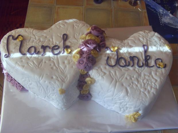 dvojsrdce, torta, Svadobné torty, dominika2, 1