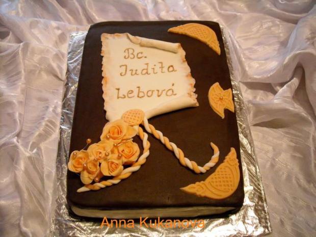 promočná kniha, torta, Torty - škola, stužková, Anna Kukanova, 1