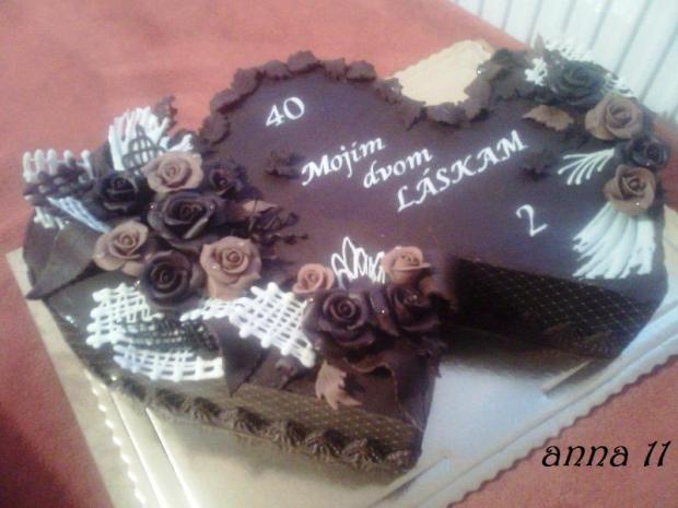 čokoládové dvojsrdce, torta, Čokoládové torty čokoládové dvojsrdce, torta, Čokoládové torty, anna11, 1