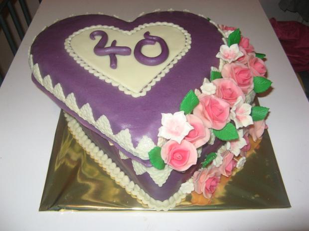 srdce plné ruží, torta, Narodeninové torty, katuska8057, 1