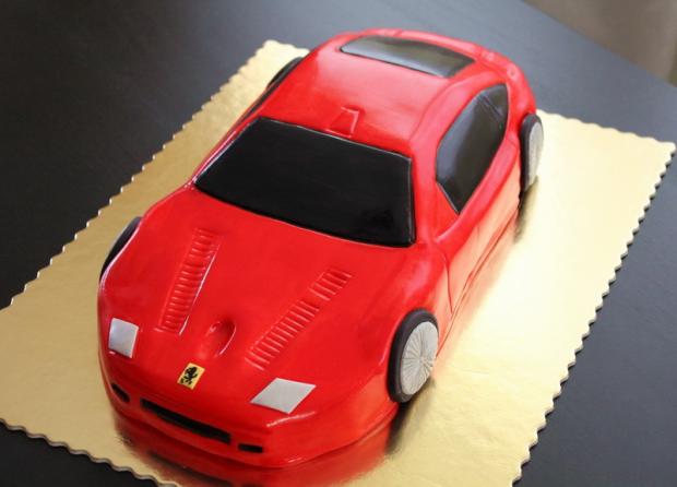 Ferrari 575 GTC, torta, Torty autíčka, vláčiky Ferrari 575 GTC, torta, Torty autíčka, vláčiky, jazvinka, 1