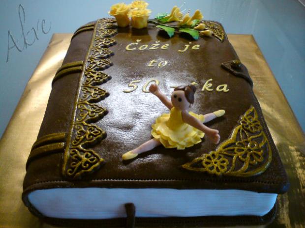 Kniha s baletkou, torta, Narodeninové torty Kniha s baletkou, torta, Narodeninové torty, akve, 1