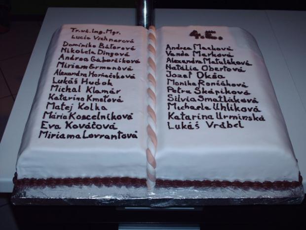 kniha, torta, Torty - škola, stužková, Radko, 1
