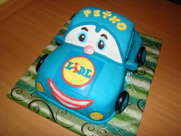 Autíčko Lidl pre Peťka, torta, Torty autíčka, vláčiky Autíčko Lidl pre Peťka, torta, Torty autíčka, vláčiky, Macka Stančíková, 1